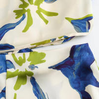 TRAFZA-mono Floral de pierna ancha para mujer, traje sin mangas con cuello redondo y cremallera decorativa, estilo bohemio, a la moda, Verano - details 8