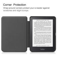 Funda de Cuero Pintado Cubierta Protectora Inteligente para Ebook Kobo Clara 2E 2022 - details 2