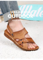 Nuevas sandalias de los hombres de cuero genuino zapatos de playa de los hombres de cuero suave suela suave suela de tendón de res zapatos de cuero fresco cómodo papá zapatos zapatillas hombres - details 4
