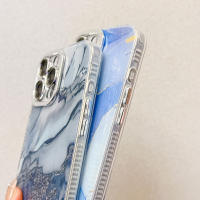 Funda de lujo con marco chapado y pintado de mármol IMD para iPhone 16 Pro Max 15 Pro 14 Pro - details 13