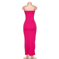 BUNO-rojo negro Año nuevo fiesta de Navidad vestidos largos mujeres primavera básico ceñido al cuerpo con cordones estiramiento vestidos midi ajustados femme - details 30