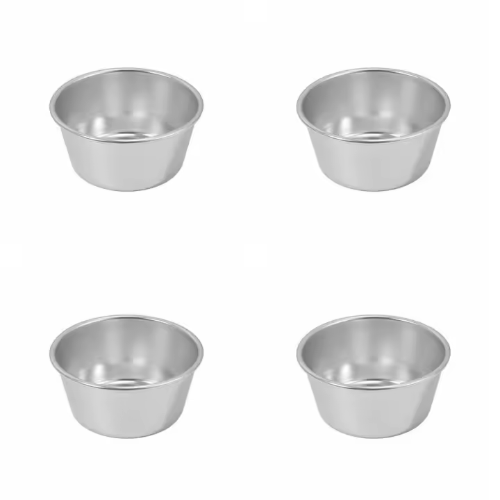 Moldes para pudín de acero al carbono de 4 piezas, taza grande para Muffin, molde antiadherente para Cupcake, galleta, pastel, Mousse, gelatina, huevo, tarta, molde para hornear, utensilios para hornear - 1