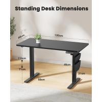 Altura Regulable 120 x 60 cm soporta hasta 80 kg Altura Ajustable con Bolsa Almacenamiento eléctrico con función Memoria para Estaciones Trabajo - details 4