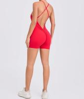 Traje deportivo de secado rápido de color sólido, cómodo para correr, pedalar, mango sin mangas de yoga - details 12