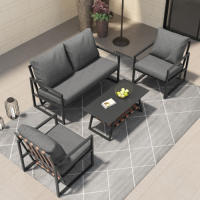 Conjunto de Muebles de Jardín para 4 Personas Sofá, Mesa de Café, Cojines - details 3