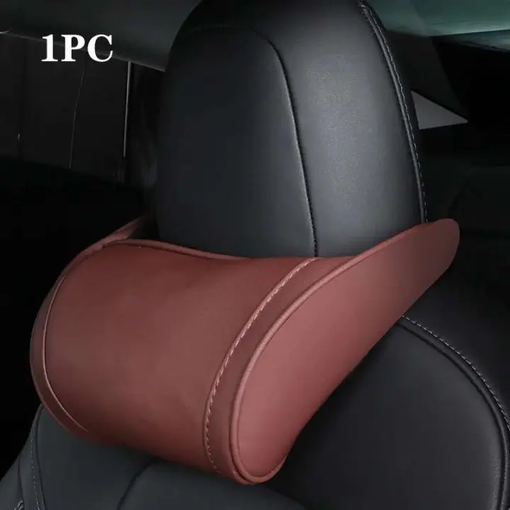 Almohadas de apoyabrazos BUNO de cuero con memoria Almohadas de asiento de coche para cuello y cintura - 1