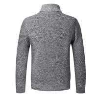 Top Quality Autumn Winter New Men's Jacket Slim Fit Stand Collar Zipper Jacket Men Solid Cotton Thick Warm  Sweater - details 20