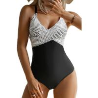 2025 Traje de baño de una pieza de talla grande para mujer, sexy con cuello en V profundo, bikini, tanga, monokini, traje de baño - details 3