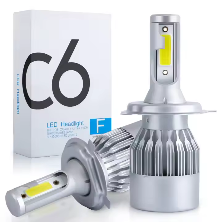Luces LED para Coche Universal 12V 72W 8000LM Adecuadas para H7 H4 Hi/Lo H1 H3 HB3 HB4 COB Motores - 1