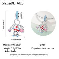 Nuevos Dijes de Plata de Ley 925 Diseño de Abrazo de Amor Zirconia Joyería de Mujer DIY Pulseras - details 36