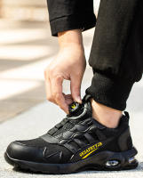 Zapatos De Seguridad Para Hombre Con Botones Giratorios Y Punta De Acero Indestructibles Antipinchazos Y Con Almohadilla De Aire Botas De Trabajo Con Suela De Goma Material De Tela Y Algodón - details 26