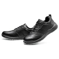 Zapatos de trabajo de seguridad con aislamiento de 6KV para hombres y mujeres, zapatos de cuero negros impermeables, zapatos de cocina antideslizantes, botas indestructibles - details 3