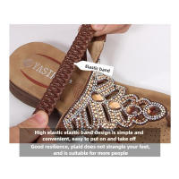Sandalias Mujer 2025 con Cristales y Plataforma |   Tira en Dedo para Verano, Diseño Elegante y Fresco para Playa y Ciudad - details 7