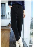 Pantalones de Cachemira para Mujer Otoño-Invierno Cintura Alta, Color Sólido, Estilo Casual, Ajuste Suelto, Pantalones de Punto para Exteriores - details 22