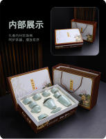 Nuevo juego de Kung Fu para el hogar Bai Cai Ru Kiln con piezas abiertas, cuencos con tapa habitables, ollas y regalos creativos para tazas de té - details 15