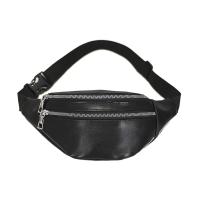 Bolso de pecho Vintage de Color sólido para mujer, bolso cruzado de cuero PU, bolsos de cintura con doble cremallera, riñonera informal - details 2