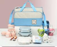 5 unids/set pañal momia maternidad accesorios recién nacidos bolsa grande para mamá organizador de cochecito de viaje - details 4