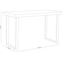 Mesa de Oficina, Color Roble Boreal y Negro, Medidas: 120 cm (Largo) x 60 cm (Ancho) x 73 cm (Alto) - details 5