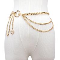 Cadena de Metal multicapa con forma de luna para mujer, cadena de cintura, cinturón para vestido, falda, cinturón con estrella de Luna, ropa dorada y plateada, 1 unidad - details 5
