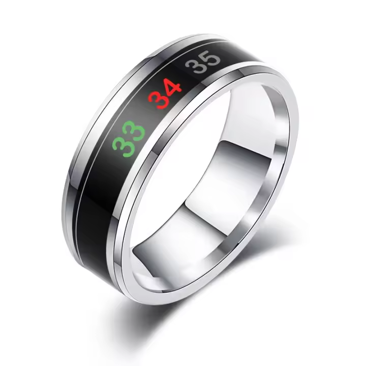 Anillo de temperatura Anillo que cambia de color de temperatura corporal Anillo para hombres y mujeres - 1