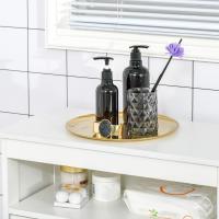 Armario auxiliar de baño con 2 puertas, estante interior ajustable y compartimento abierto, mueble de baño para salón, cocina, 60x30x80 cm, blanco - details 8