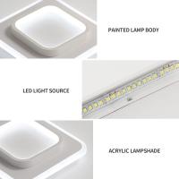 Goeco Lámpara de Techo Cuadrada Moderna Iluminación Nórdica de 21W Lentes LED Montaje Semi-flush - details 2