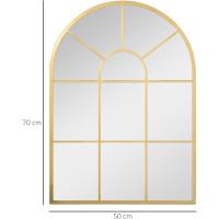 Espejo Decorativo de Pared 60x91 cm Espejo de Ventana de Metal para Salón Dormitorio Entrada Estilo Moderno Negro - details 15