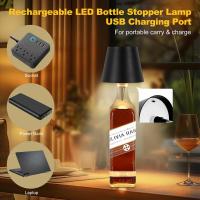 Lámpara de mesa inalámbrica con botella, Control táctil de 3 colores y lámpara nocturna con atenuación continua, adecuada para Bar, botellas de vino, luces de escritorio - details 2