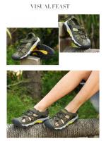 Sandalias transpirables para hombre, zapatos de senderismo de playa, suela gruesa, Punta cerrada, informales, para pesca - details 9