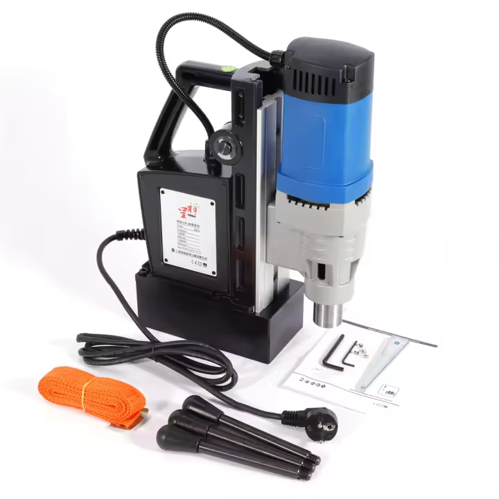 Perforadora magnética portátil, soporte de taladro Industrial, taladro magnético 13800N 1680W 50-60 Hz, ligero, potente y versátil - 1