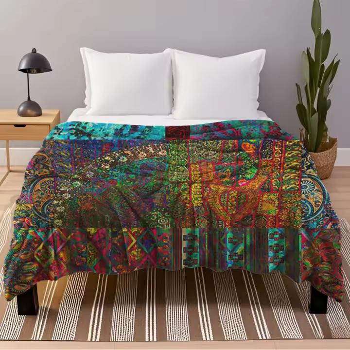 Manta de Franela Vintage de Barcelona Sagrada Familia Cubierta de Duvet Ultra Suave para Mascotas - 1