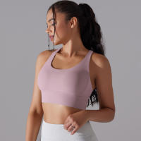 Hamidou-Sujetador de Yoga con espalda cruzada para mujer, ropa interior deportiva absorbente de golpes, correas de hombro cruzadas, Top corto de Fitness, deportes a prueba de golpes - details 15
