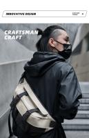 Bolso Cruzado Informal Japonés para Hombre Bolsa de Viaje y Cita Resistente al Agua, Espacio Grande, Con Cremallera para iPad de 9,7 pulgadas - details 3