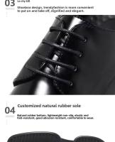 Ligue y use zapatos de cuero multifuncionales para hombre con un vestido de negocios con parte inferior de esponja marina - details 4