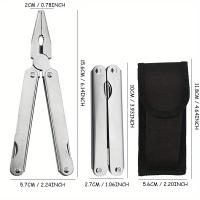Alicates de combinación multifuncionales, herramientas para exteriores, destornillador, cuchillo plegable de acero inoxidable, caza táctica portátil plegable para exteriores - details 0