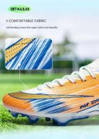 Putian-zapatos de fútbol juvenil con Copa Europea, zapatillas de fútbol de caña baja, sin costuras, con tejido volador, característica de entrenamiento con uñas rotas, 2025 - details 5