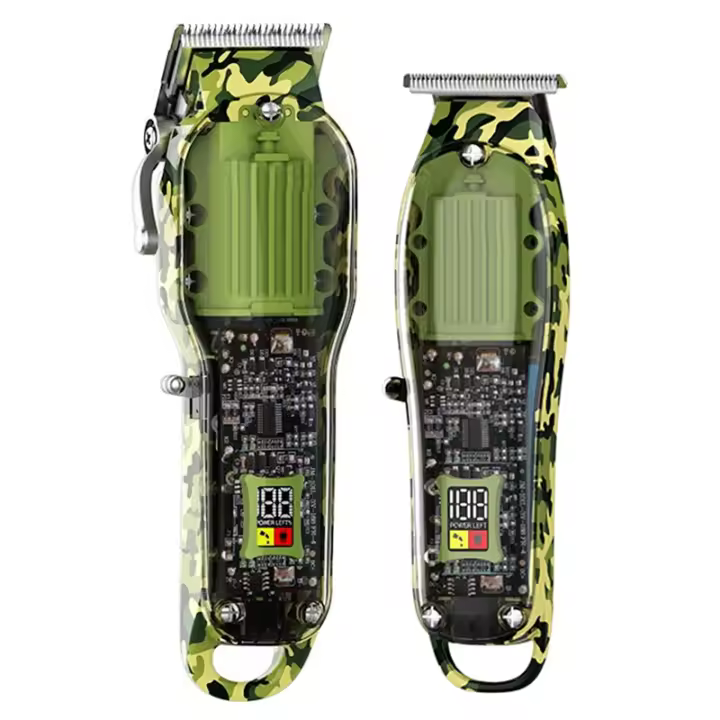 Kemei-cortadora de pelo eléctrica Original para hombre, máquina inalámbrica recargable para cortar el pelo, barba y barbero - 1