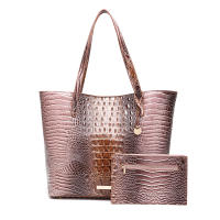 Nuevo europeo y americano transfronterizo Amazon estación independiente portátil tote madre retro bolso de las mujeres multicolor Brahman patrón de cocodrilo - details 15