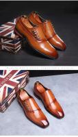 2021 zapatos casuales de cuero de grano completo de oficina de lujo con diseño antideslizante de piel de vaca para hombre - details 5