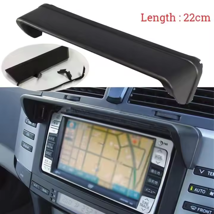 Mascarilla general para salpicadero, 22cm, antirreflejos, radio salpicadero, parasol, navegación GPS, capota, clip, accesorios para coche - 1