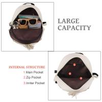 Mochila de Cuero PU para Mujer, Mochila Informal para Viajar, Trabajo Escolar, Bandolera, Conjunto de Mochila - details 6