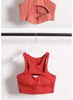 Camisola de compresión para entrenamiento de gimnasia para mujer, sujetador deportivo Sexy con tirantes cruzados para Fitness y Yoga con almohadilla extraíble, novedad de 2024 - details 4