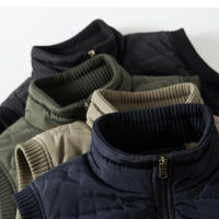 Chaqueta de lana con cuello levantado para hombre, chaleco acolchado informal, camisetas cálidas impermeables - details 1