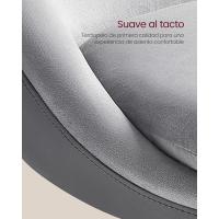 Taburete de bar, juego de 2, taburete de barra, regulable en altura, giratorio 360 ° Silla de cocina con respaldo, base, reposapiés, acero, para mostrador, comedor, blanco - details 20