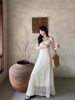 Vestido de Tirantes Bordados Estilo Deseo Puro para Mujeres Cintura Ajustable Adelgazante - details 2