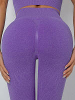 Pantalones de yoga deportivos de cintura alta para gimnasio, mallas sin costuras para mujer - details 2