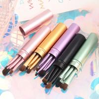 Juego de pinceles para ojos, 5 piezas, para colorete, sombra de ojos, herramientas delicadas y suaves, base, colorete, mezcla, juegos de brochas de maquillaje de belleza - details 0
