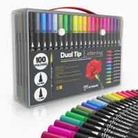 Rotuladores de Letras | 100 Colores Profesionales |   Pincel de doble punta |   Base de Agua |   Maletin de Rotuladores de Arte Lettering |   mandalas |   Diario de balas |   Marcadores Marca EL FUTBOLIN - details 0