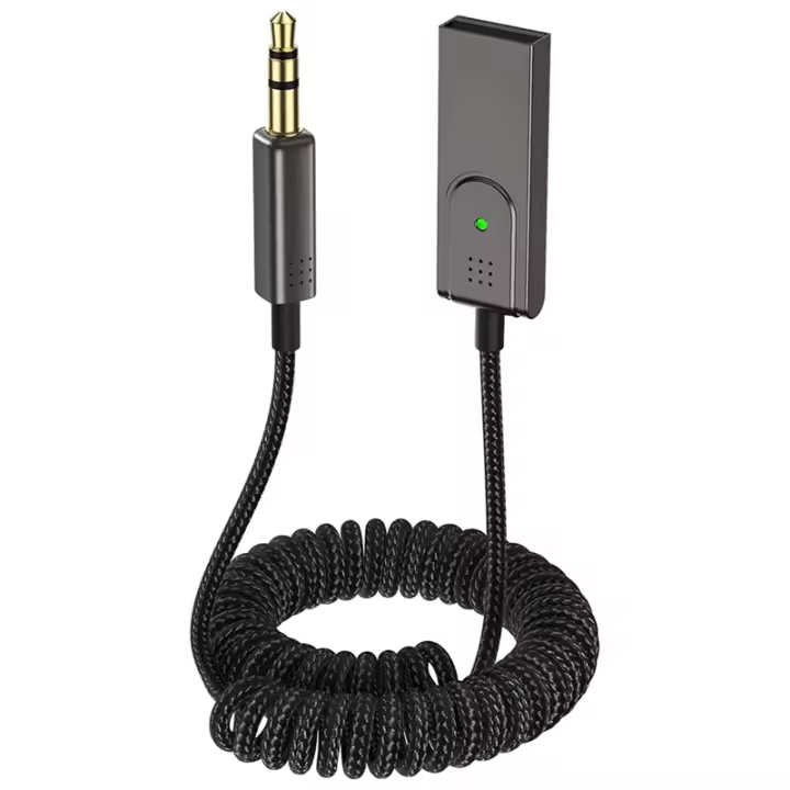 Adaptador Aux a Bluetooth 5,1, receptor Bluetooth de 3,5mm, micrófono incorporado, para altavoces de coche y Audio doméstico - 1