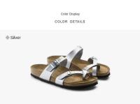 Sandalias de corcho con punta de clip Birkken de piel de vaca para hombre y mujer, zapatillas informales, uso exterior diario para verano - details 6